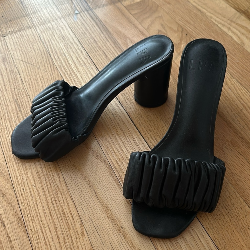 Revolve LPA Black Heels